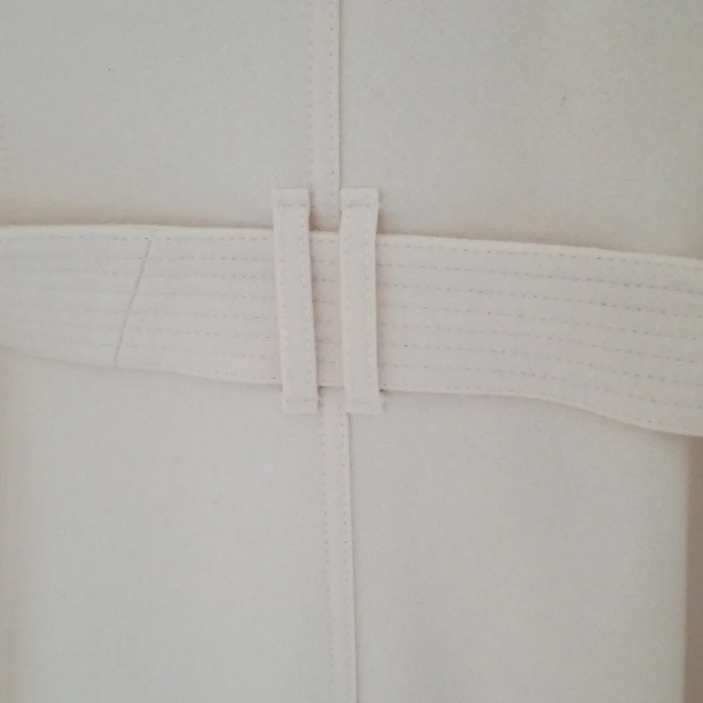 Burberry Cream White Wool Blend Single Breasted "Indiana" Peacoat - Picture 10 of 16